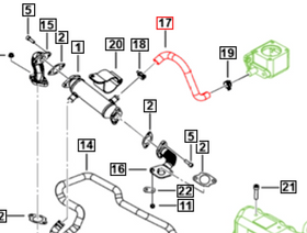 Mahindra Roxor Hose - EGR Cooler Inlet 0304DAB01890N Mahindra Direct Parts