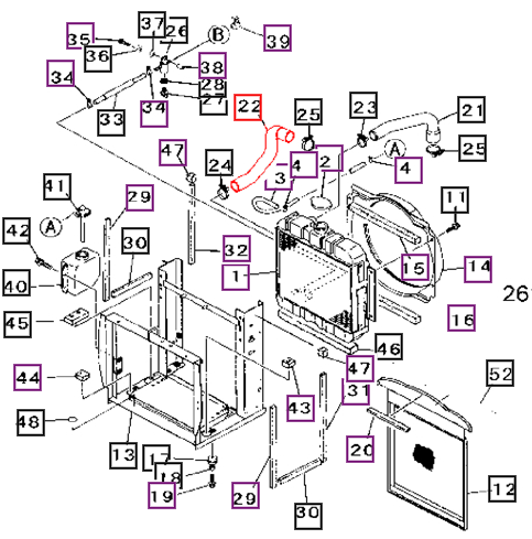 Mahindra Tractor Lower Radiator Hose 19680423000 Mahindra Direct Parts