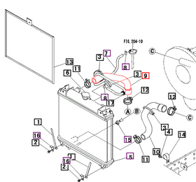 Mahindra Tractor Upper Radiator Hose 19580421000 Mahindra Direct Parts