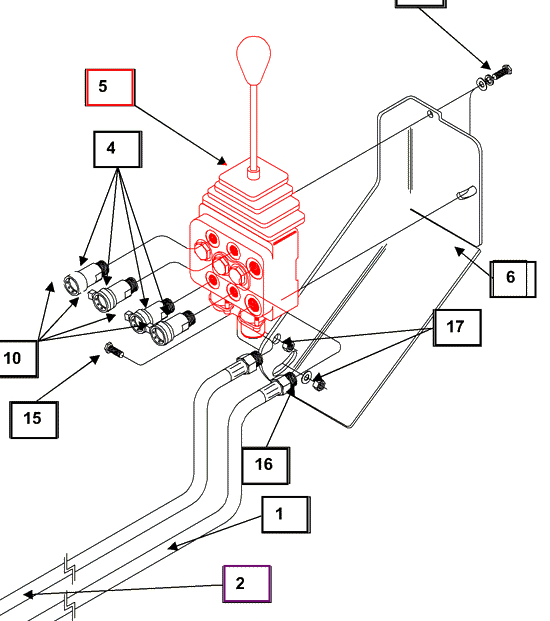Mahindra Tractor Loader Hydraulic Valve KMW05806204 Mahindra Direct Parts