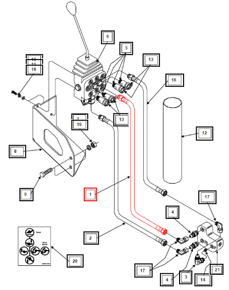Mahindra Tractor Loader Hydraulic Hose 3/8x35 KMW05822108506035 Mahindra Direct Parts
