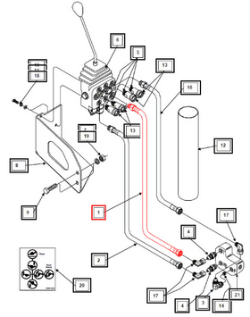 Mahindra Tractor Loader Hydraulic Hose 3/8x35 KMW05822108506035 Mahindra Direct Parts