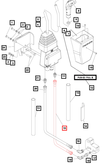 Mahindra Tractor Loader Hydraulic Hose 3/8x47 KMW05822506506047 Mahindra Direct Parts