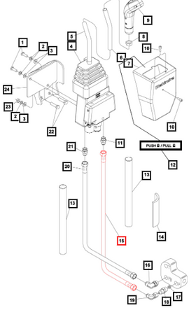 Mahindra Tractor Loader Hydraulic Hose 3/8x47 KMW05822506506047 Mahindra Direct Parts