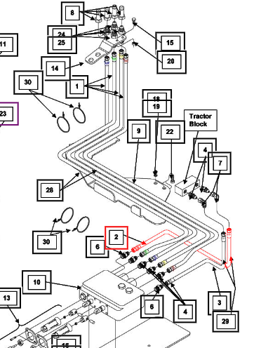 Mahindra Tractor Loader Hydraulic Hose Assembly x39 KMW05793508509039 Mahindra Direct Parts