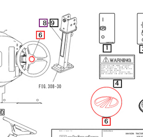 Mahindra Tractor Steering Wheel Logo Decal 16058751000 Mahindra Direct Parts