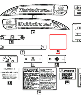 Mahindra Tractor Pac Label 10452873000 Mahindra Direct Parts