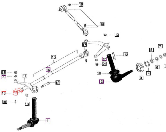 Mahindra Tractor Right hand Tie Rod End 001230290R11 Mahindra