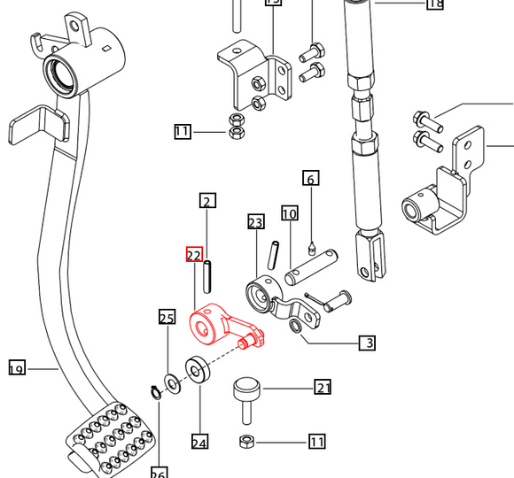 Mahindra Tractor Lever Inching Valve Operating Rh E008005684C11 Mahindra Direct Parts