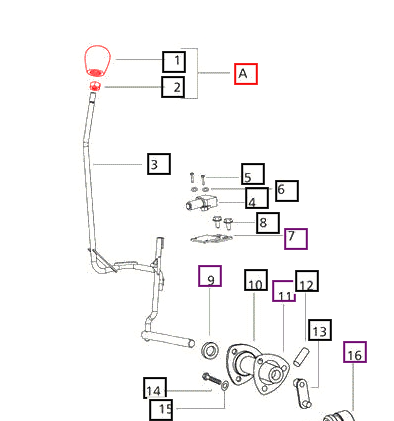 Mahindra Tractor PTO Lever Knob w/ Nut 006502261C91 Mahindra Direct Parts