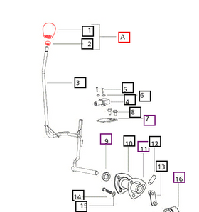 Mahindra Tractor PTO Lever Knob w/ Nut 006502261C91 Mahindra Direct Parts