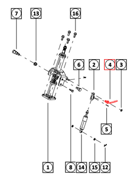 Mahindra Tractor Steering Wheel Tilt Lever 008028645N91 Mahindra Direct Parts