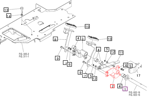 Mahindra Tractor HST Control Link Arm Left Hand LH 16067911AG0 Mahindra Direct Parts