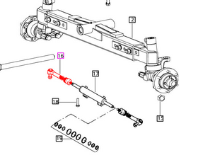 Mahindra Tractor Tie Rod Assembly 2WD LH / RH 007607687C92 Mahindra Direct Parts