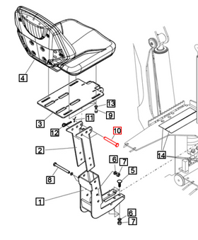 Mahindra Tractor Backhoe Seat Locking Pin 6100268ALO Mahindra Direct Parts
