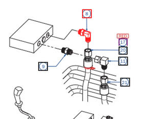 Mahindra Tractor Loader Hydraulic Fitting 90 Elbow MH4120115950 Mahindra Direct Parts