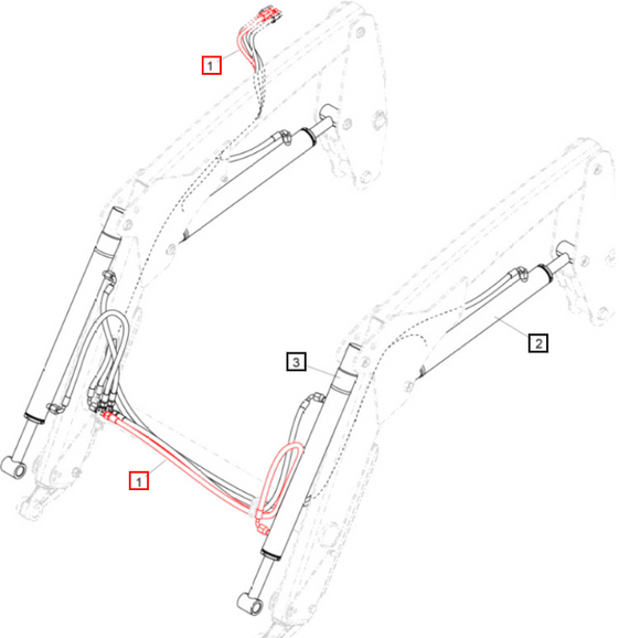 Mahindra Tractor Loader Main Hose Kit 60070275ALO Mahindra Direct Parts