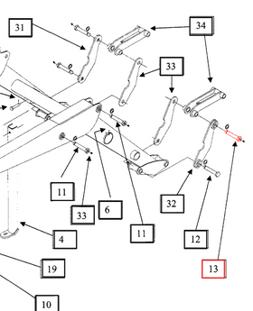Mahindra Tractor Loader Pivot Pin 1-1/8x672 Grease KMW05502614 Mahindra Direct Parts