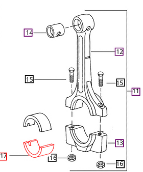 Mahindra Tractor Bearing Connecting Rod 005554067R1 Mahindra Direct Parts