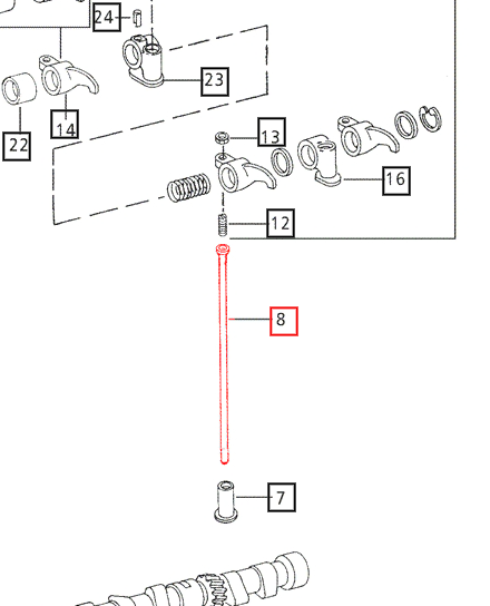 Mahindra Tractor Push Rod 006007159D11 Mahindra Direct Parts