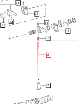 Mahindra Tractor Push Rod 006007159D11 Mahindra Direct Parts