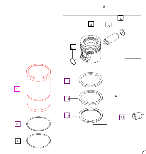 Mahindra Tractor Cylinder Sleeve 006014012H1 Mahindra Direct Parts
