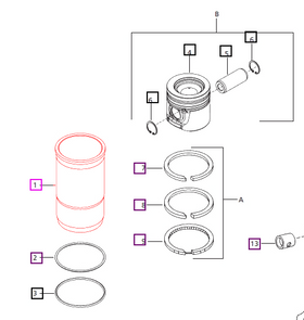 Mahindra Tractor Cylinder Sleeve 006014012H1 Mahindra Direct Parts