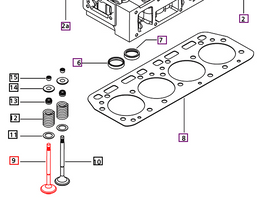 Mahindra Tractor Intake Valve Multi Groove 005557661R1 Mahindra Direct Parts