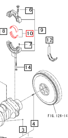 Mahindra Tractor Crankshaft Bearing Top and Bottom 99940008290 Mahindra Direct Parts