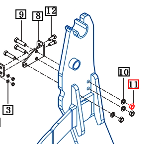 Mahindra Tractor Hex Nut M14 V3044600140 Mahindra Direct Parts