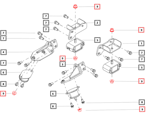 Mahindra Tractor Hex Nut M10x1 5x12x8 SF0303029 Mahindra Direct Parts