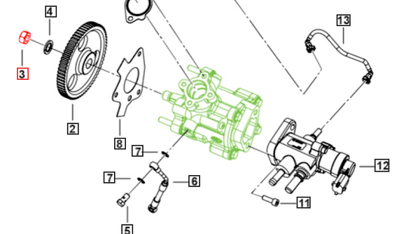 Mahindra Roxor Hex Nut M14x1.5x11x8 SF0301084 Mahindra Direct Parts