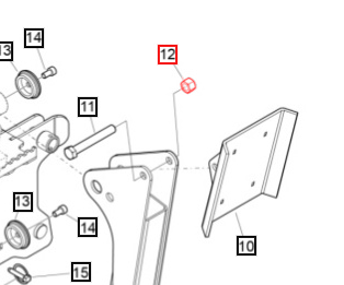 Mahindra Tractor Lock Nut M16 5011557ALO Mahindra Direct Parts
