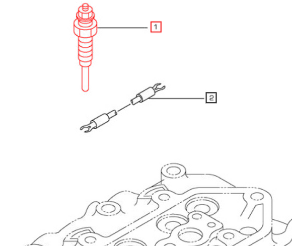 Mahindra Tractor Glow Plug 12V 006052871N01 Mahindra Direct Parts
