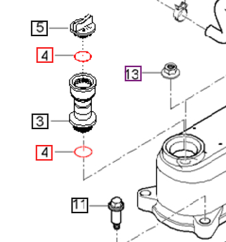 Mahindra Tractor Oil Plug O-ring 04811-50300 Mahindra Direct Parts