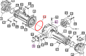 Mahindra Tractor Front Axle Housing O-ring 08300201500 Mahindra Direct Parts