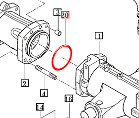 Mahindra Tractor Front Axle Housing O-ring V7212031120 Mahindra Direct Parts