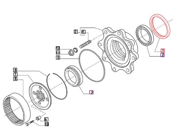 Mahindra Tractor Wheel Hub Oil Seal Ring 006500442C1 Mahindra Direct Parts