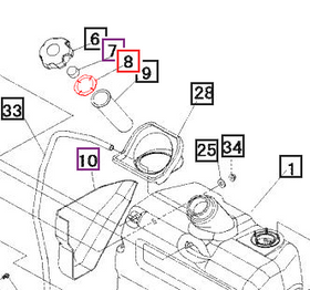 Mahindra Tractor Fuel Tank Filter Packing 09805030000 Mahindra Direct Parts