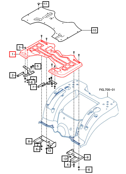 Mahindra Tractor Floor Panel 11616401500MR Mahindra Direct Parts