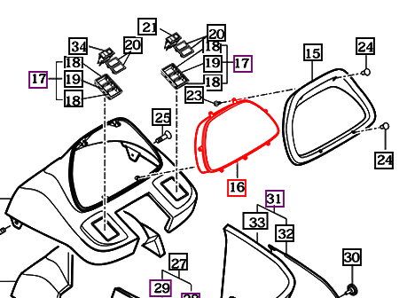 Mahindra Tractor Instrument / Gauge Cluster 18716452101 Mahindra Direct Parts