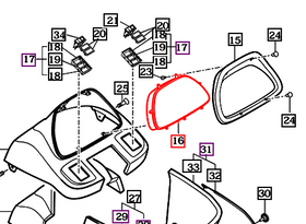 Mahindra Tractor Instrument / Gauge Cluster 18716452101 Mahindra Direct Parts