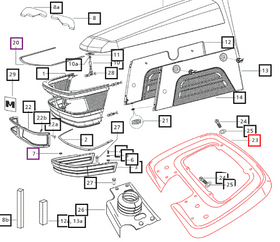 Mahindra Tractor Instrument Panel Bezel 007505625C11 Mahindra Direct Parts