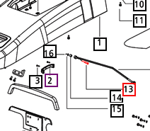 Mahindra Tractor Hood Stay Rod Pin 007500331D2 Mahindra Direct Parts