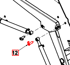Mahindra Tractor Tilt Cylinder Mount Pin ANSP28E-0860 Mahindra Direct Parts