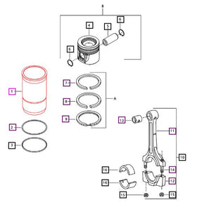 Mahindra Tractor Cylinder Sleeve 006031555E1 Mahindra