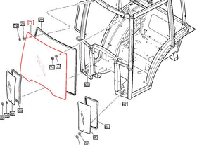 Mahindra Tractor Windshield Glass 14527022110 Mahindra