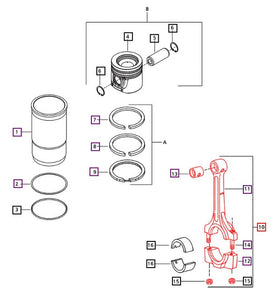 Mahindra Tractor Connecting Rod 006005115H91 Mahindra