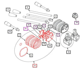 Mahindra Tractor Backhoe Lever Hardware Kit KMW14093216 Mahindra Direct Parts