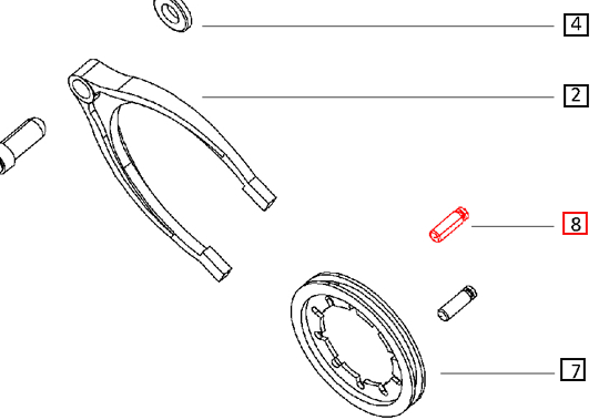 Mahindra Tractor Pin Differential Lock 000016171P04 Mahindra Direct Parts